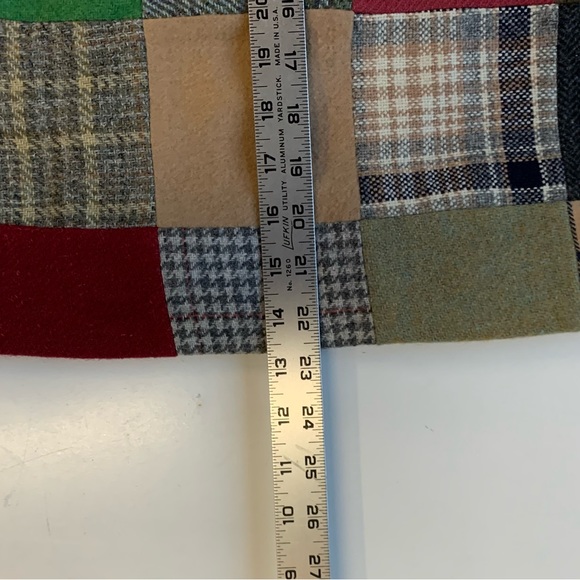 Vintage wool patchwork miniskirt, used excellent condition, - Picture 13 of 13